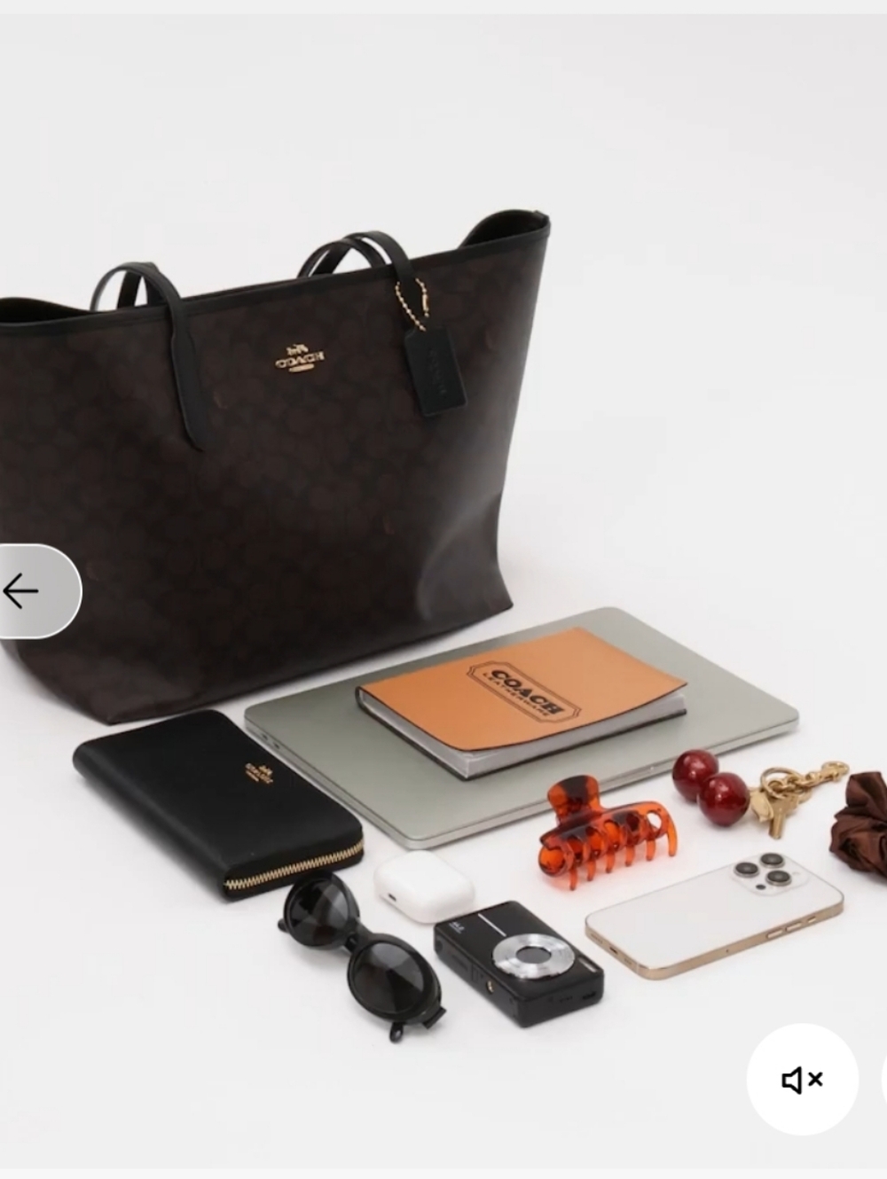 Coach Signature Canvas City Tote Bag - Picture 5 of 8
